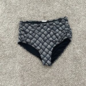 Black and White patterned High waisted bottoms